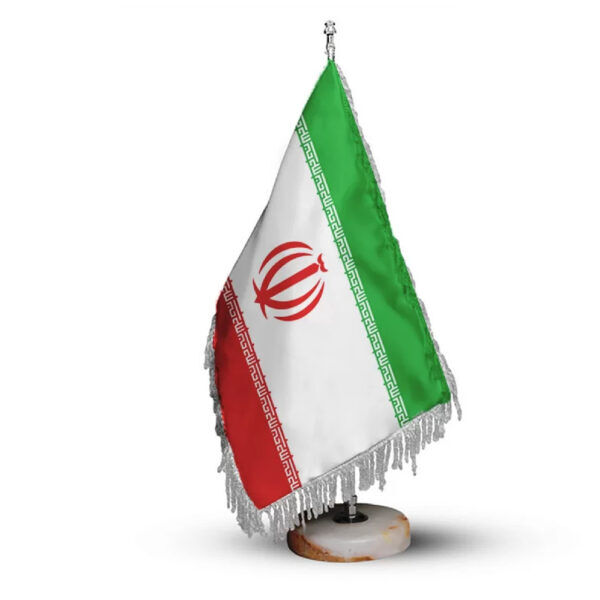 پرچم رومیزی ایران با پایه سنگی Stunning، مناسب ادارات و میز کار